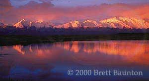 Denali Alpeglow &copy;2000 Brett Baunton Imagery
